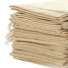 75 Pcs 5.9 Inch X 8 Inch Natural Linen Burlap Bags with Jute Drawstring for Gift Bags Wedding Party Favors Jewelry Pouch