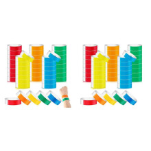 1000 Pieces Colored for Events Wrist Bands Paper Bracelets Waterproof Arm Bands for Events Custom Adhesive for Party