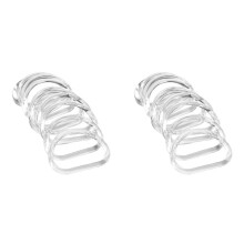 20Pcs Transparent Bag Handle Replacement D Shape Handbag Purse Handle for Handmade Beach Bag Handbags Purse Handles