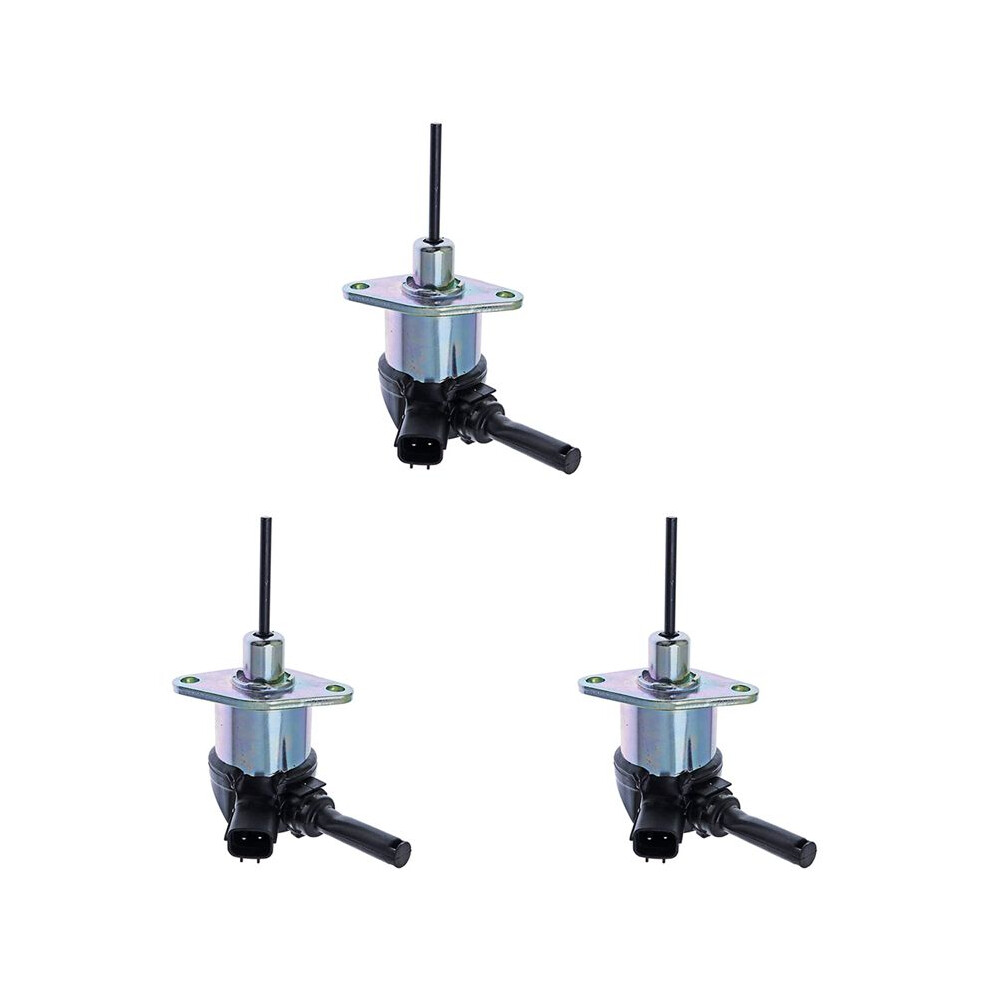 3X Fuel Shut Off Solenoid For V2003, V2203, V2403, D1503, D1703, 1A021-60017 Black/Silver 6031717682559