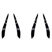 2X Bar Baklykta ÖGonbrynsskydd Trim Light Lamp Sticker för 2009-2012 6 MK6