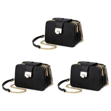 3X Spring New Fashion Women Shoulder Bag Chain Strap Flap Designer Handbags Clutch Bag with Metal Buckle