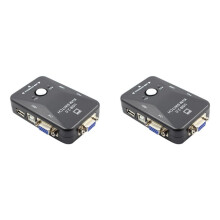 2X KVM 2 Port VGA USB 2.0 KVM Mouse Switcher Keyboard 1920X1080 Box Sharing Vga Splitter