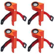 4X Centerpaal Koolstofvezel Paal Leveler Bubble Montage Haakse Waterpasband Draagbaar Verticaal Waterpas Oranje