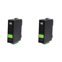 2X Waveshare Industrial Isolated RS232/485/422 to RJ45 Ethernet Module TCP/IP to Serial Module Rail Type[with POE]