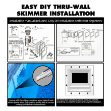 Universal Fit Above Ground Pool Skimmer-Pool Skimmer Accessory Kit -Opening Width 6In Fit All Standard Pool Wall Cutouts