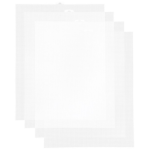 Folhas de Lona Plástica para Bordado e Artesanato Faça Você Mesmo, 13,4 Polegadas X 10,4 Polegadas com Malha de 2,5 mm, 4 Unidades 1