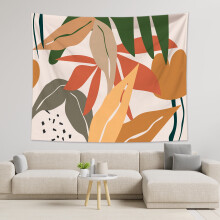 Tapisserie bohème BLINGPAINTING, feuilles de palmier colorées, plantes bohèmes, tapisserie murale minimaliste pour chambre à coucher