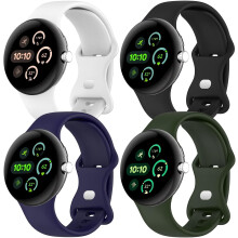 stuks actieve siliconen bandjes voor Google Pixel Watch3 (41 mm) & Pixel Watch2 – Sportief, waterdicht, compatibel met Pixel Watch