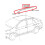 Κορνίζα οροφής αυτοκινήτου για Toyota Yaris Seadn2007-2011Αδιάβροχο7555252140 1