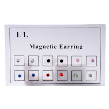 Orrkarika, 12 db-os orrkarika, mágneses, nem áttört, unisex hamis piercing, vegyes színű ajak-, fül-tragus-porcgyűrű partira