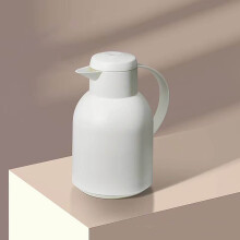 Théière isotherme en verre de grande capacité (1 L) - Carafe isotherme pour eau chaude, café, thé, lait - Pichet portable idéal pour le bureau,