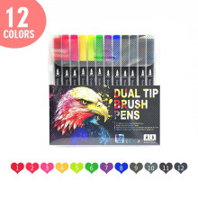 Doppelseitiger Aquarellstift, 120 Farben, auswaschbar und schmutzabweisend, Kinderpinsel, weicher Malstift mit Hakenform