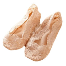 Damen-Bootssocken aus Baumwolle, Beige