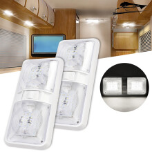 Éclairage intérieur LED 12 V pour camping-car, 1000 lm, plafonnier 8 W avec interrupteur – Compatible avec camping-car, caravane, remorque,
