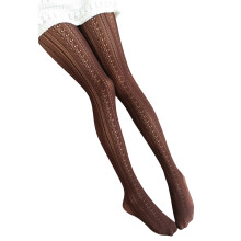 Transparante nylon panty voor dames, koffiekleur, one size – geschikt voor alle lichaamstypes