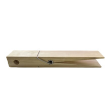Clemă de prosop din lemn, montată pe perete, din oțel inoxidabil, 14 cm