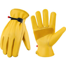 Leather Work Gloves Cowhide Puncture Cut Resistant