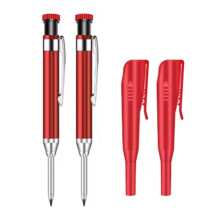 2 Szt 2,8 mm Metalowy Solidny Ołówek Mechaniczny Stolarski z Uchwytem na Głęboki Otwór, Mechaniczny , Stojak, Kieszonkowy Klips, Narzędzie do