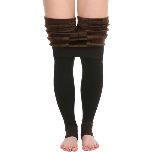 Damen-Winterstrumpfhose mit Fleecefutter – blickdichte Thermoleggings