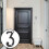 Cast Iron Address Numbers Dark Brown Rectangular Outdoor 1 3