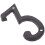 Cast Iron Address Numbers Dark Brown Rectangular Outdoor 1 5