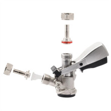 A/D/S Type Keg Coupler All-SS with 8mm Duotight Push-Fit for Homebrewing D