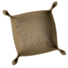 Bolsa Transversal de Couro com Design Oco de Luxo para Armazenamento de Joias e Acessórios, Chaveiro, Pulseira e Organizador C