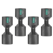 4 Pasadores de Alineación de Brida de Aluminio de 1-1/8 Pulgadas con Dos Orificios, Pasadores de Posicionamiento de Gradiente de Dos Orificios para