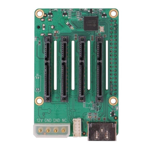 Radxa Penta  HAT, Fino A 5 Dischi  HAT per Raspberry Pi 5 e Rock Pi SBC,  NAS Server, Single Board Computer 2