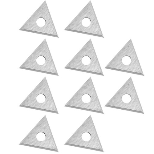 10Pcs 1inch Triangle Paint Scraper Paint Scraper Carbide Blades Double-Edged Reversible Replacement Blade