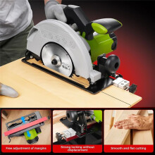 Circular Saw Guide Rail - 360mm Alloy Fence Attachment with Dual Lock, for Parallel Straight Cuts and Wood Trimming