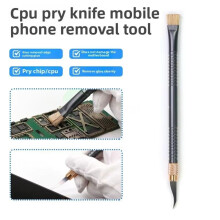 TE-157 Stålborste och Limborttagningskniv för Mobiltelefon Moderkort Chip Limborttagning IC Pad CPU Rengöringsborste Reparationsverktyg