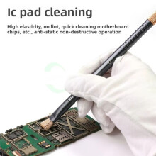 TE-157 Stålborste och Limborttagningskniv för Mobiltelefon Moderkort Chip Limborttagning IC Pad CPU Rengöringsborste Reparationsverktyg
