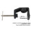Metal Multi-Angle Adjustable Table Desktop Adapter Bracket Fixer with C-Shaped Clamp for Monitors and Displays 3