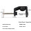 Metal Multi-Angle Adjustable Table Desktop Adapter Bracket Fixer with C-Shaped Clamp for Monitors and Displays 8