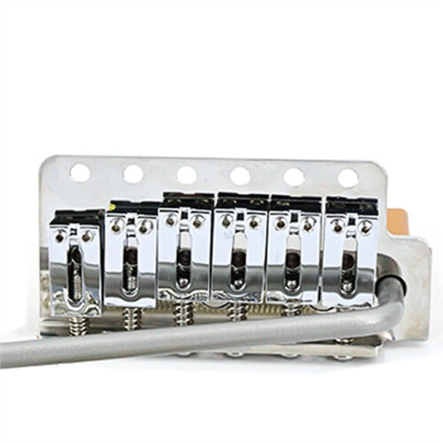 6-Screw Tremolo Bridge 40mm Solid Brass Block for Strat Electric Guitar Chrome