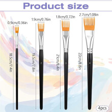 4-Teiliges Kamm-Künstlerpinsel-Set, Professionelle Künstlerpinsel für Acrylmalerei, Pinsel für Künstlerstudenten