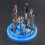 2PCS Drill Bit Storage Case Stand Round Shape Hard Plastic Container Household Tool 3