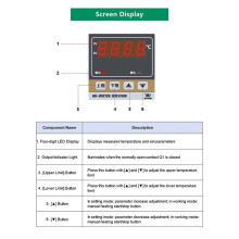 HK-WK108 Vierstelliger Digitaler LED-Temperaturregler -20-150C Hochpräziser PID-Thermostat AC 88-253V Fenstermontage