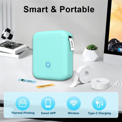 Wireless MiniPortable Printer  Label Printer Mobile Thermal Adhesive Label Machine Suitablefor Storehouse Express,B 2