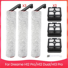 HEPA Filters & Brush Rollers for H12 Pro/ H12 Dual/ H13 Pro Wet Dry Vacuum Cleaner, Replacement Parts