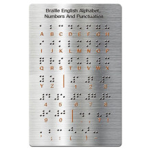 Tablero de Alfabeto Braille, Puntos en Relieve, Números y Puntuación. Aprendizaje de Braille para Principiantes. Regalos Educativos.
