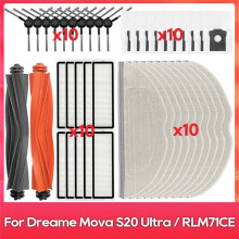 Kit di 42 Pezzi di Filtro Spazzola, Sacchetto Antipolvere, Panno per Mocio per Mova S20 Ultra/RLM71CE, Parti di Ricambio per Aspirapolvere
