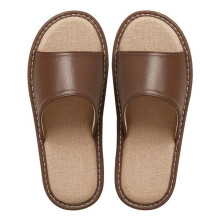 1Pair Soft Slippers Summer Slippers Quiet Flax Non-Slip Slippers for Indoor or Outdoor Travel 28 Yards