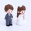2 τεμάχια φιγούρες νύφης και γαμπρού Elegant3D Soft Globe Toppers για γαμήλιες τούρτες για 4