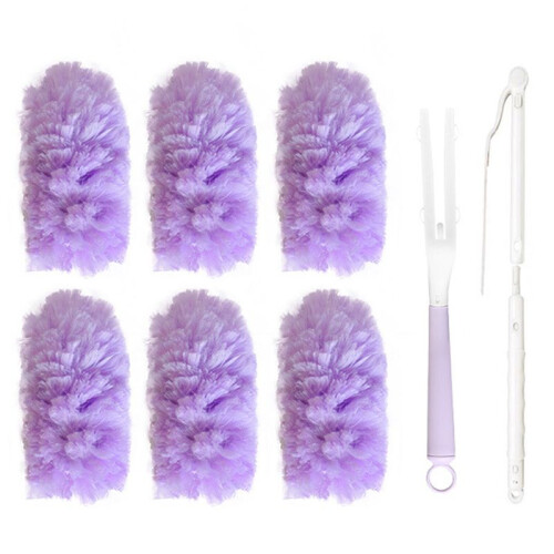 White Peach Scent Duster Electrostatic Adsorption Multi-Function Dust Sweeper Home Use Dust Removal Duster