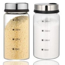 2-Pack Salt- och Pepparkar, 200 Ml Saltkar med Justerbara Hällhål, Kryddkar i Rostfritt Stål, för Kök