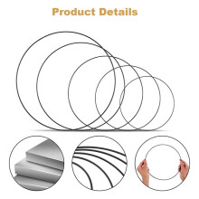 Set van 20 Metalen Ringen, 5 Maten voor Het Maken van Kransen, Dromenvangers en Doe-Het-Zelfdecoraties