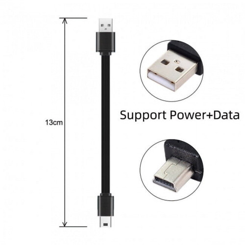 USB 2.0 Type-A til Mini-5-bens datakabel (13 cm) 1